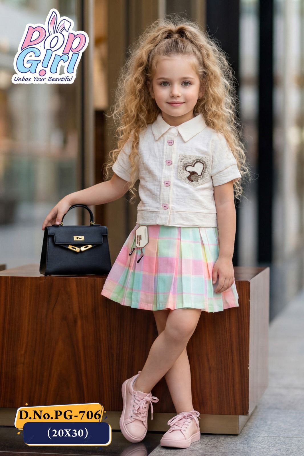 Pastel Pop Girl skirt set